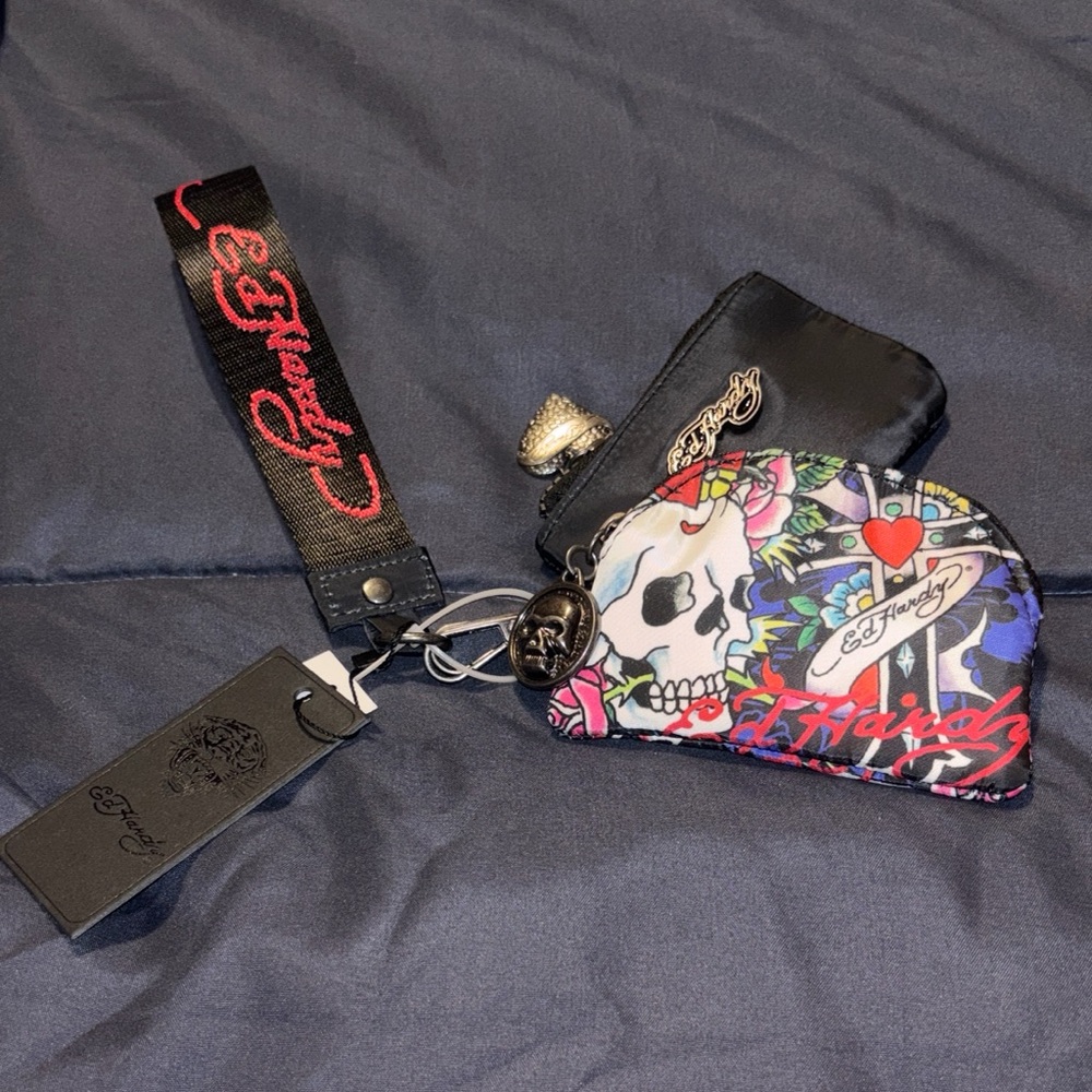 Ed Hardy Multicolor Skull Wristlet Set